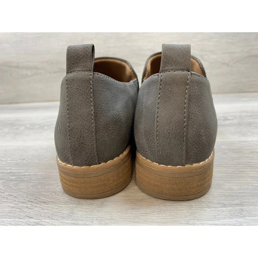 EuroSoft by Sofft Women's Grey Slip On Ankle Booties Low Block Heel 8.5 Shoes